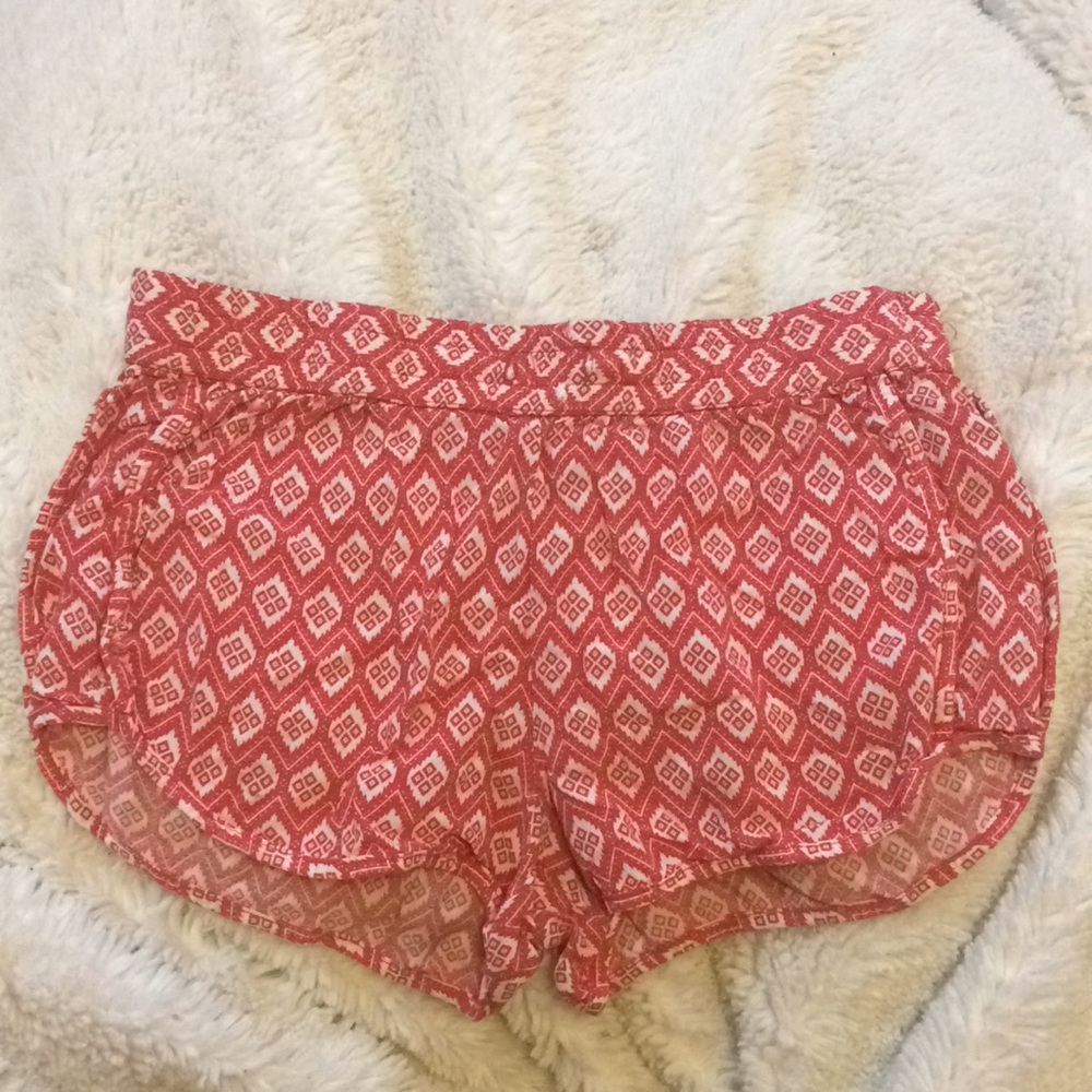 Pink and white shorts from forever 21